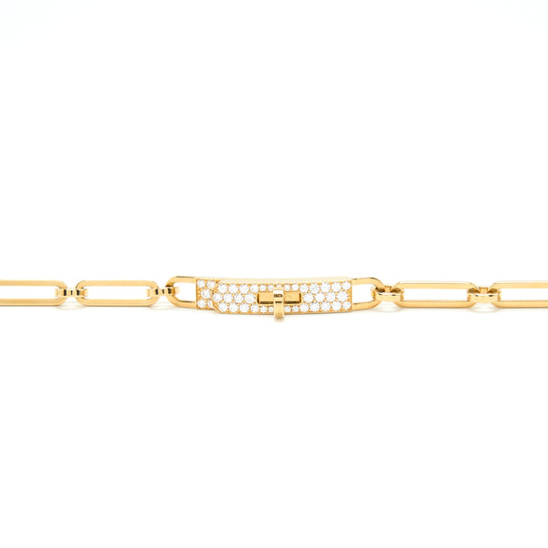 Hermes Kelly Chaine choker/Double Bracelet Yellow Gold Small Model
