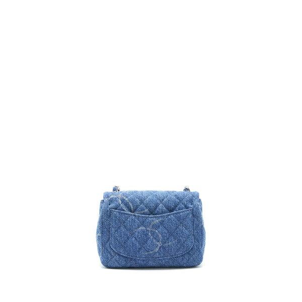 Chanel Denim mini Square Flap bag SHW