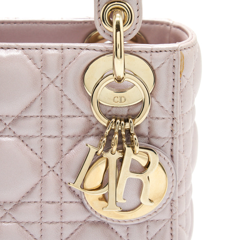 Dior Mini Lady Dior Lambskin Pink GHW