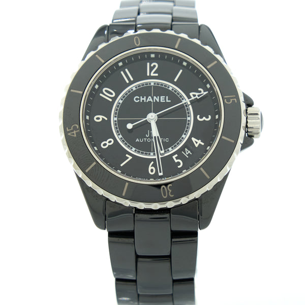 Chanel J12 Watch Calibre 12.1, 38mm Black Ceramic And Steel Self Winding Mechanical Movement