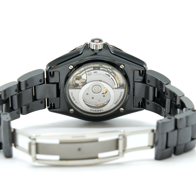 Chanel J12 Watch Calibre 12.1, 38mm Black Ceramic And Steel Self Winding Mechanical Movement