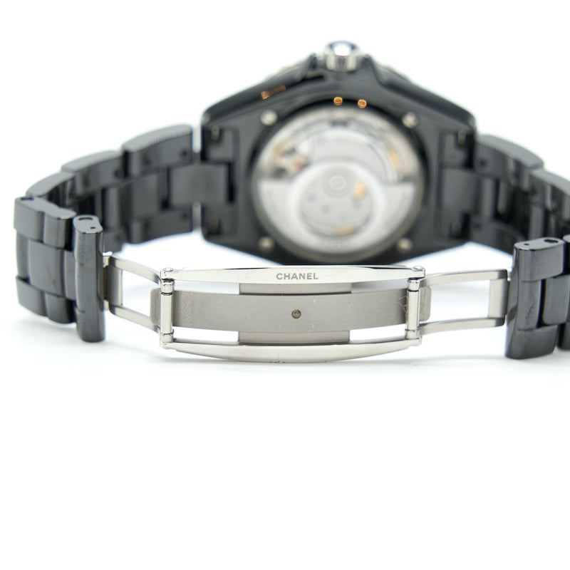 Chanel J12 Watch Calibre 12.1, 38mm Black Ceramic And Steel Self Winding Mechanical Movement