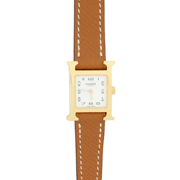 Hermes Heure H Watch 17.2×17.2 mm Epsom Leather Strap