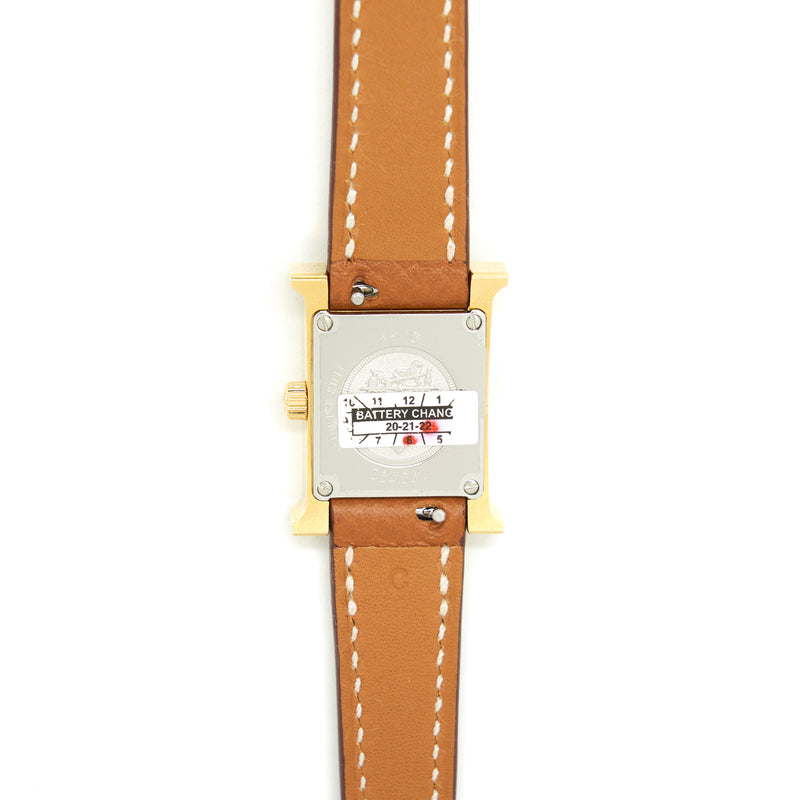 Hermes Heure H Watch 17.2×17.2 mm Epsom Leather Strap