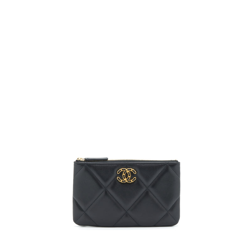 Chanel 19 Pouch Goatskin Black Gold Hardware  Coco Approved Studio