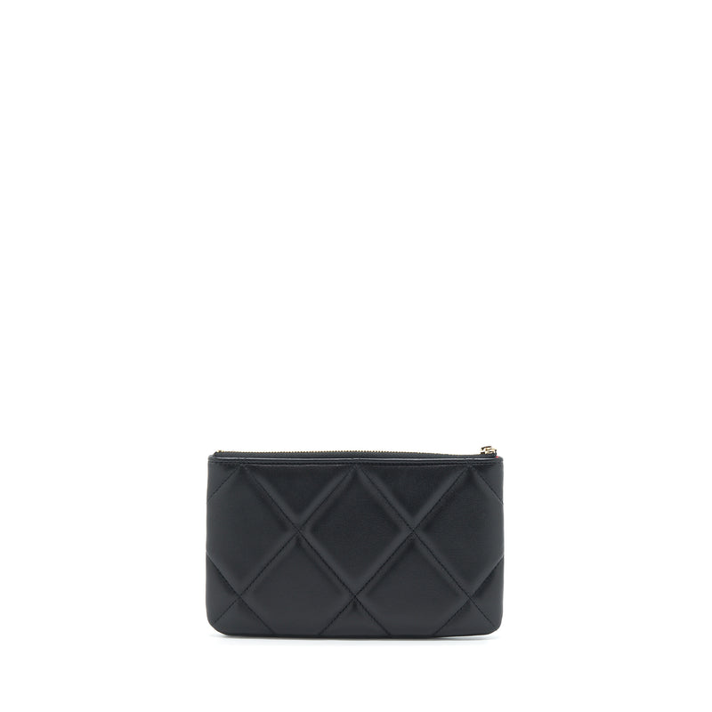 Chanel 19 Pouch Lambskin Black GHW