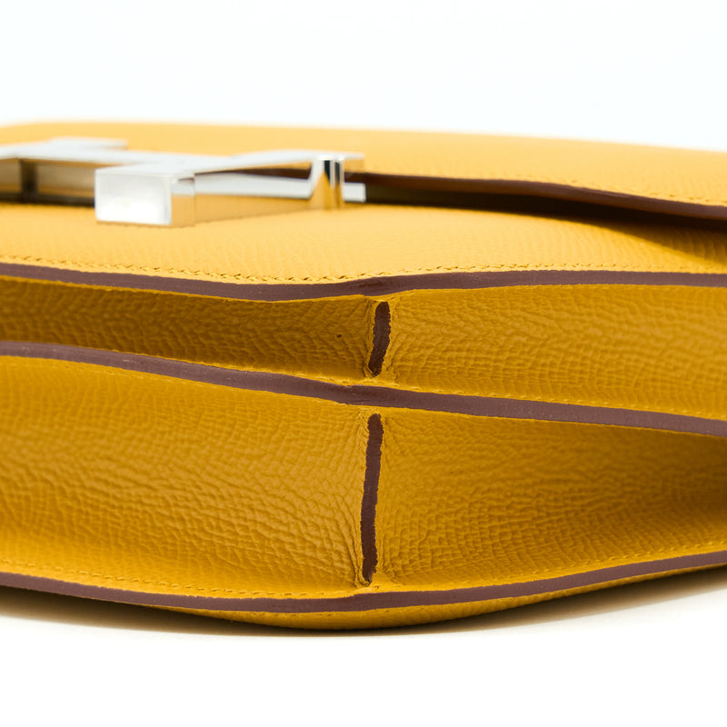 Hermes Mini Constance Epsom 9D Amber Yellow SHW Stamp Y