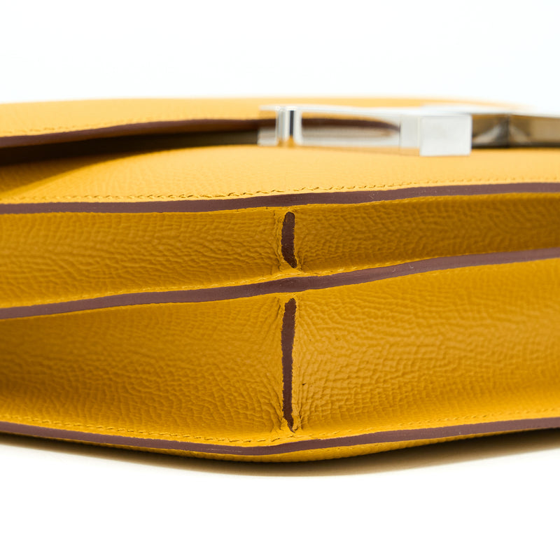 Hermes Mini Constance Epsom 9D Amber Yellow SHW Stamp Y