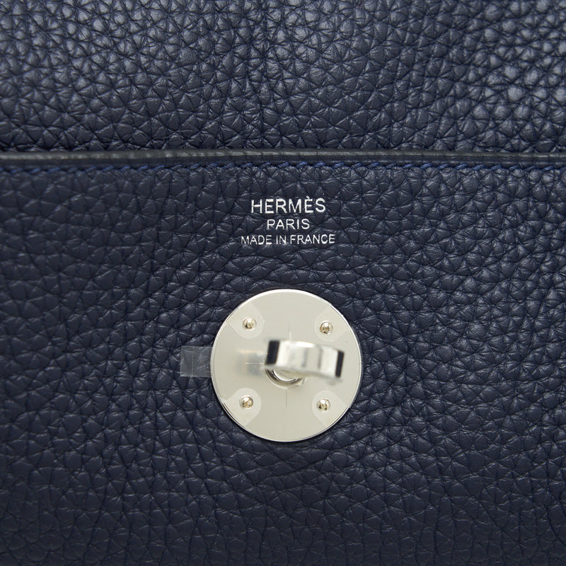Hermes Lindy 26 Clemence Blue Nuit SHW Stamp U
