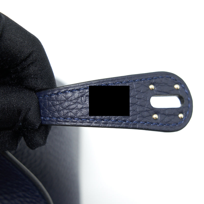 Hermes Lindy 26 Clemence Blue Nuit SHW Stamp U