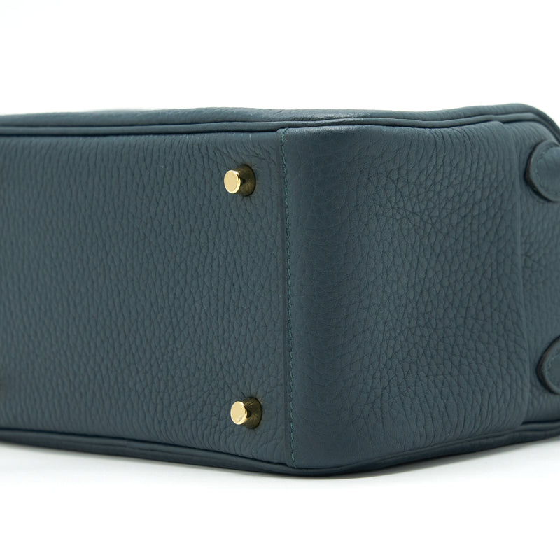 Hermes Mini Lindy Clemence 6O Vert Cypres GHW Stamp Z