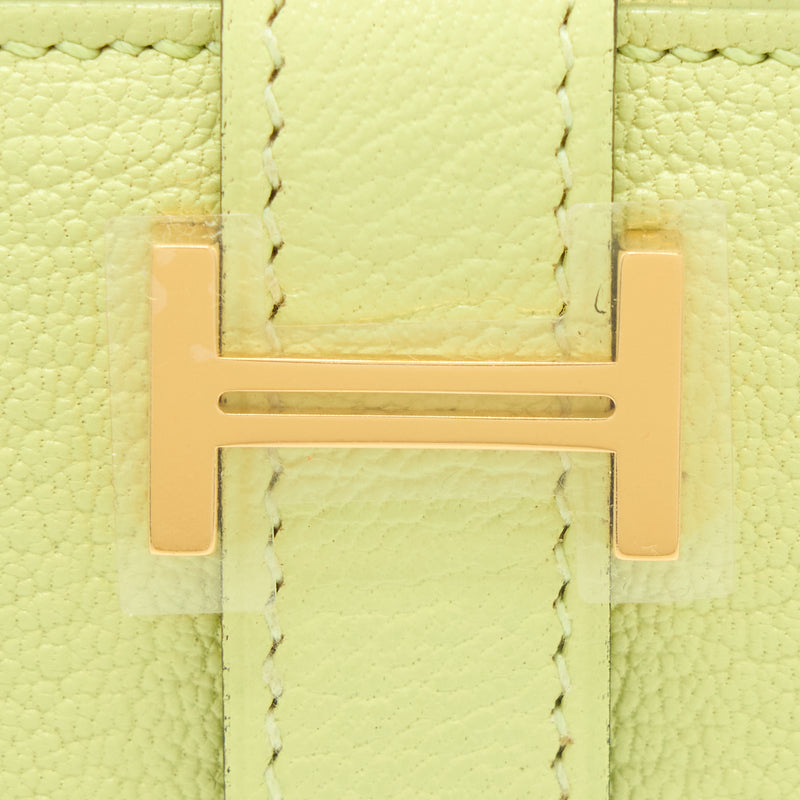 Hermes Bearn Compact Wallet Chevre Mysore R9 Jaune Bourge GHW Stamp Z