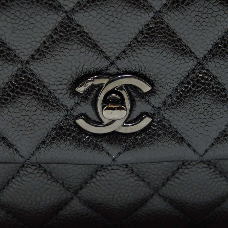 Chanel Small Coco Handle Caviar So Black With Black Hardware