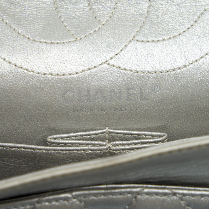 Chanel Reissue 2.55 226 Double Flap Bag Lambskin Silver SHW