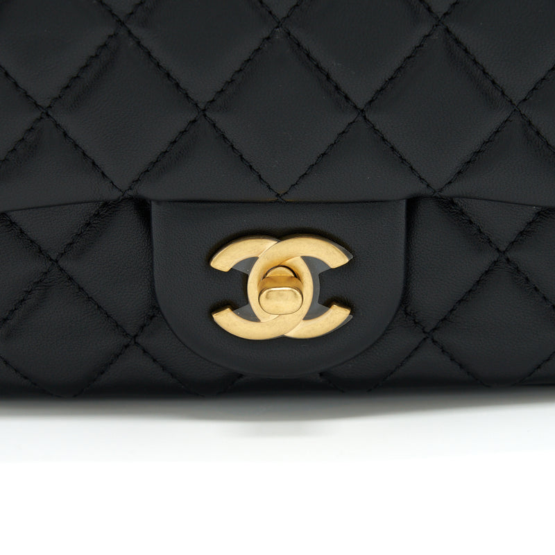 Chanel Pearl Crush Mini Square Lambskin Black Brushed GHW