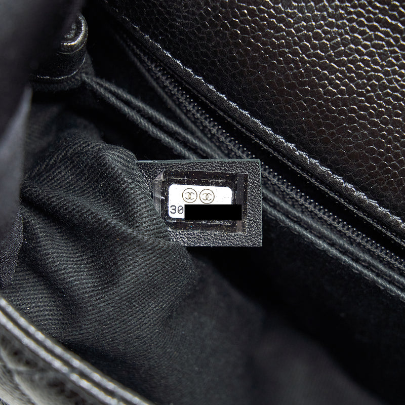 Chanel Small Coco Handle Caviar So Black With Black Hardware