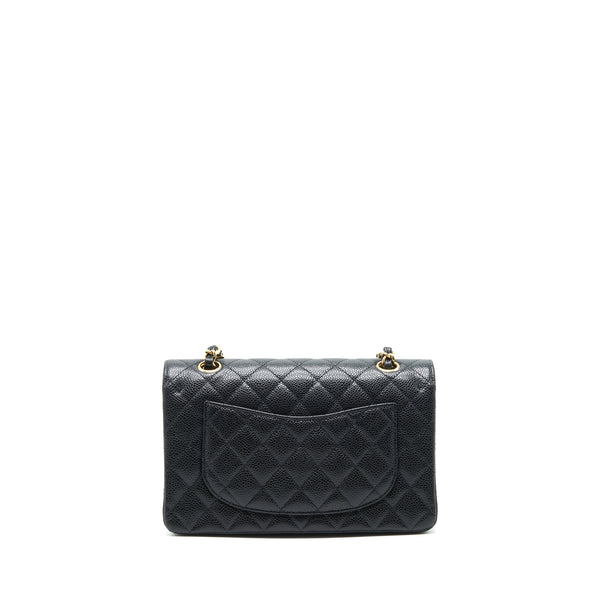 Chanel 22c caviar small classic double flap bag black GHW