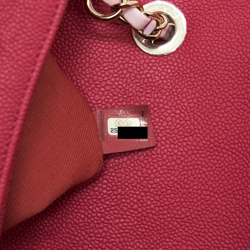 Chanel Seasonal Messenger Crossbody Bag Caviar Pink LGHW