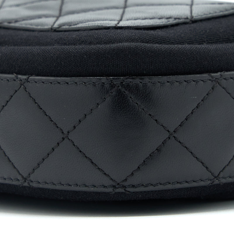 Chanel Camera Bag Leather/ Canvas Black GHW