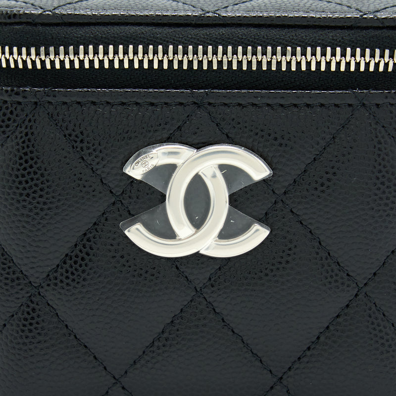 Chanel Mini Vanity With Giant Chain Caviar Black SHW