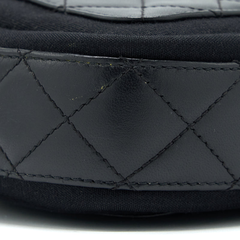 Chanel Camera Bag Leather/ Canvas Black GHW