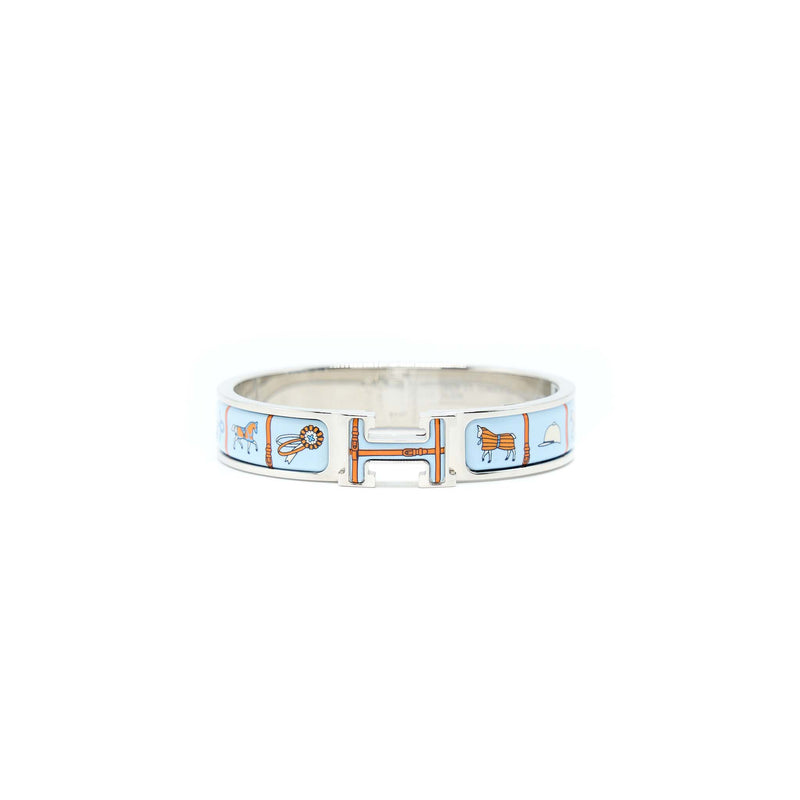 Hermes Clic H Bracelet PM Orange Blue SHW