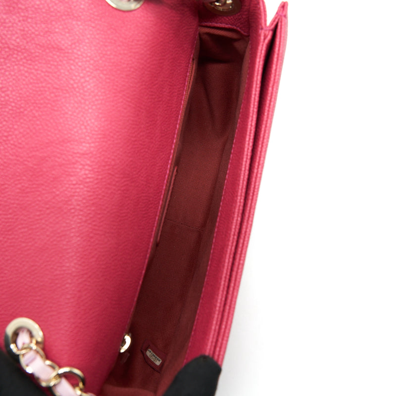 Chanel Seasonal Messenger Crossbody Bag Caviar Pink LGHW
