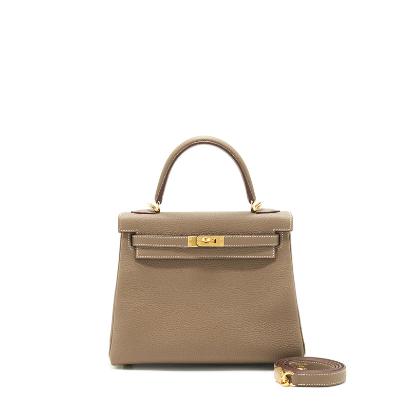 Hermes Kelly 25 Togo Etoupe GHW stamp Z