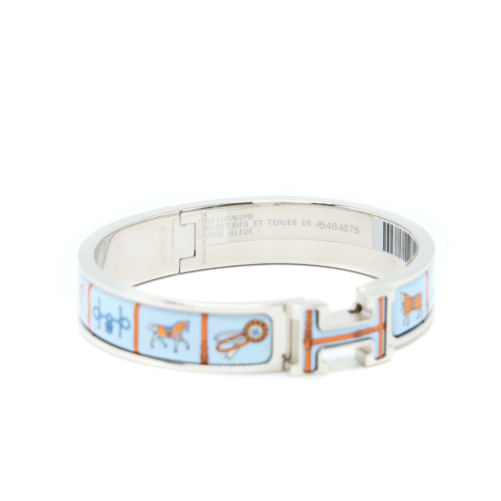 HERMES H bracelet 青とオレンジ Hermes Clic H Bracelet PM Orange Blue SHW