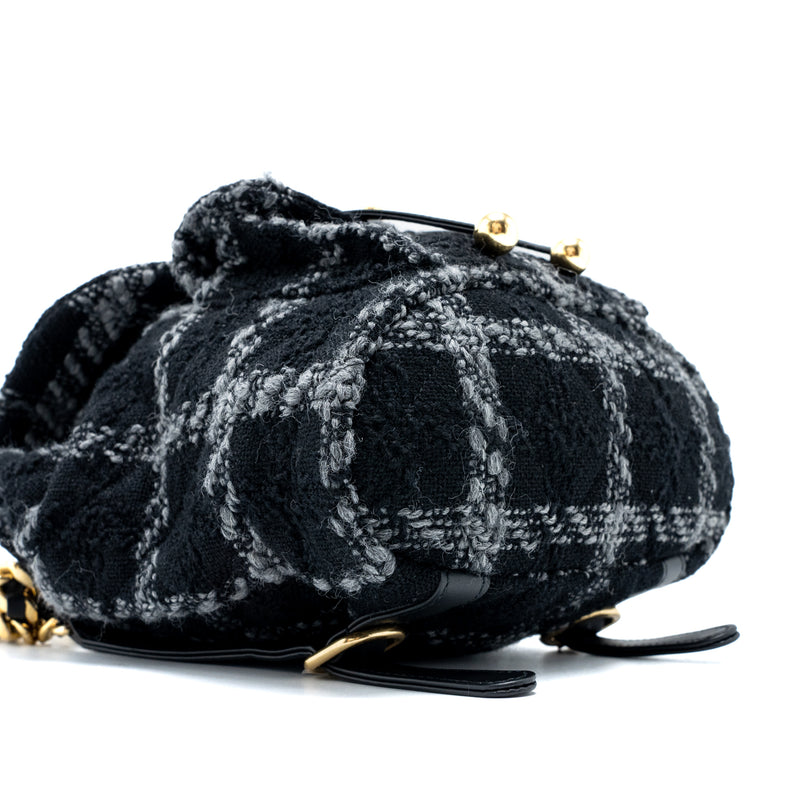 Chanel Duma Backpack Tweed Multicoloured Brushed GHW (Microchip)