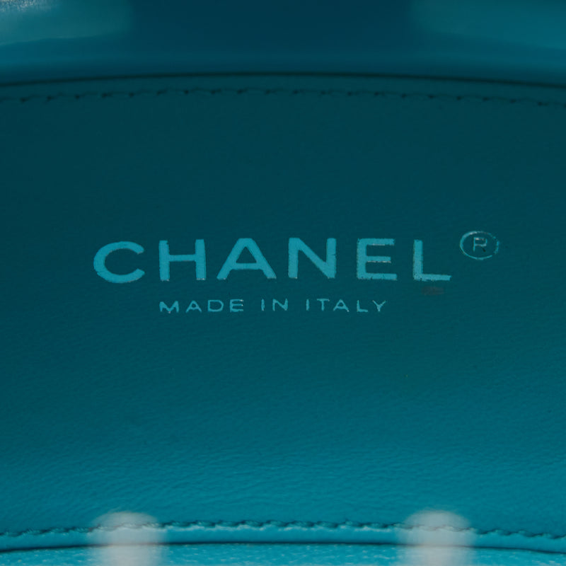 Chanel 19K Ski Gondola Evening Bag Light Blue SHW