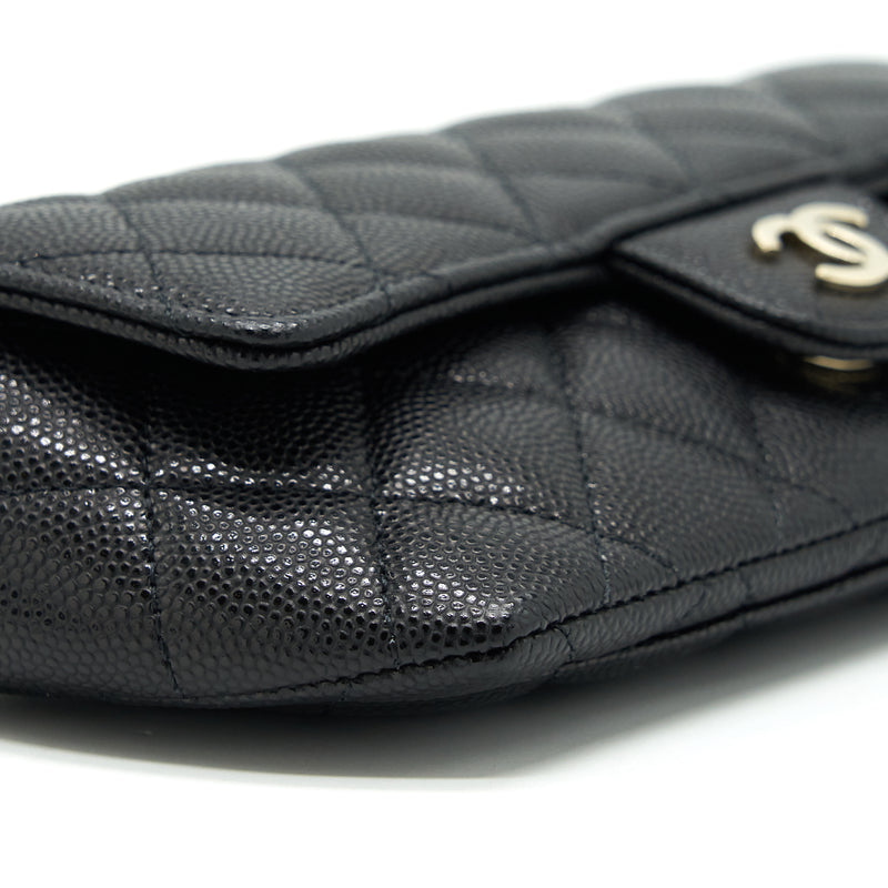 Chanel Glasses Case With Chain Caviar Black LGHW