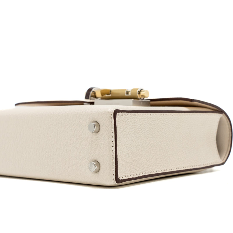 Hermes Mini Verrou Chevre Mysore Nata Havane/Chai/Etoupe Hardware Stamp U