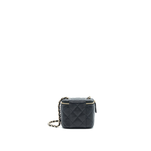 Chanel 22C Mini Vanity With Chain Black Caviar LGHW