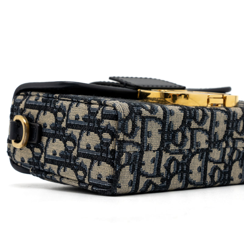 30 Montaigne Chain Bag Blue Dior Oblique Jacquard, DIOR