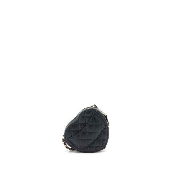 Chanel 22S Small Heart Bag Lambskin Black LGHW