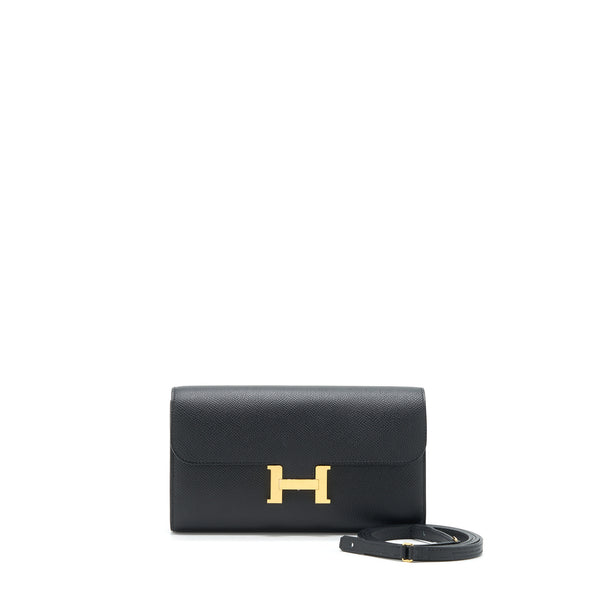 Hermes Constance To Go Epsom Black GHW Stamp U