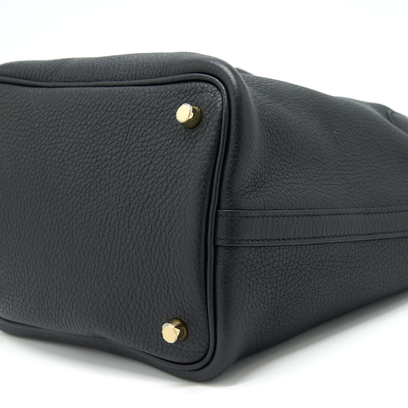 Hermes Picotin 18 Clemence Black GHW Stamp Z