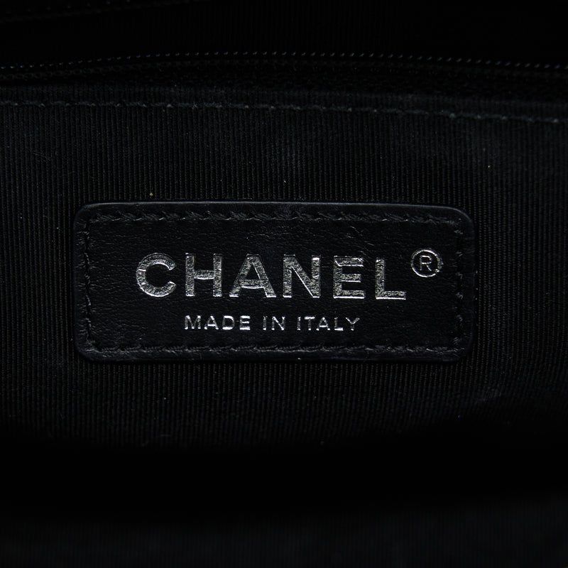 Chanel Seasonal Flap Bag Caviar White With Black Hardware