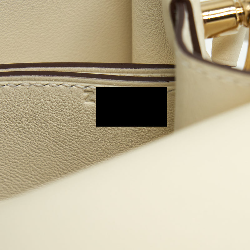 Hermes Mini Roulis Swift Nata LGHW Stamp Z