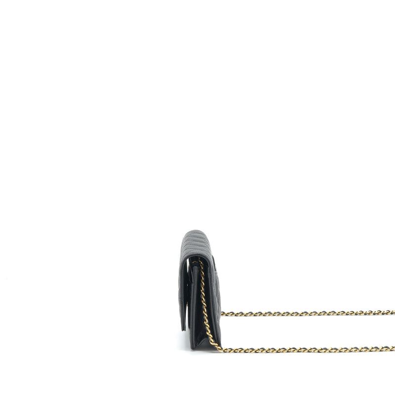 Chanel Classic Wallet On Chain Caviar Black GHW (Microchip)