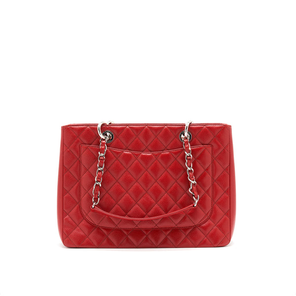 Chanel Grand Shopping Tote caviar Red with SHW