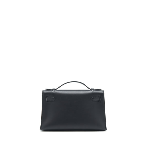 Hermes Kelly Pochette Swift Black SHW Stamp Y