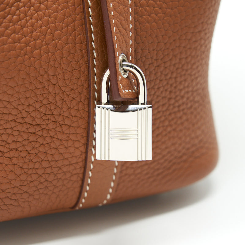 Hermes Picotin 18 Clemence Gold SHW Stamp Z