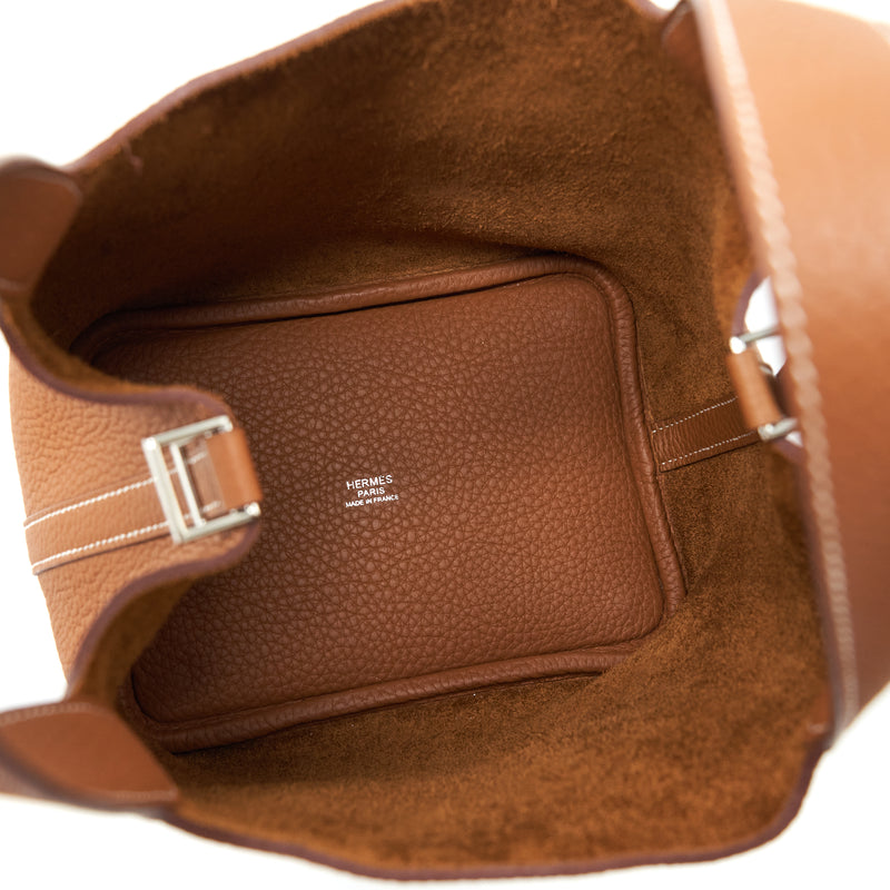 Hermes Picotin 18 Clemence Gold SHW Stamp Z