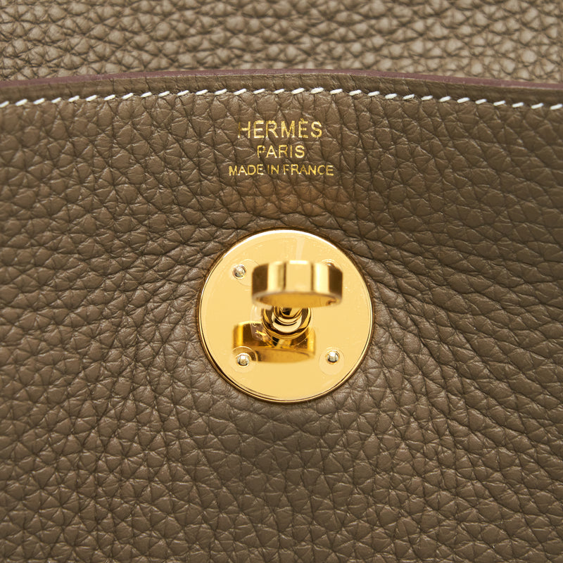 HERMES LINDY 26 Clemence Etoupe GHW