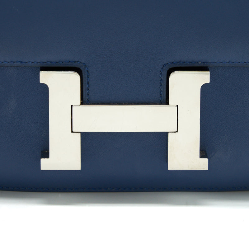 Hermes Constance 24 Swift R2 Blue Agate SHW Stamp X