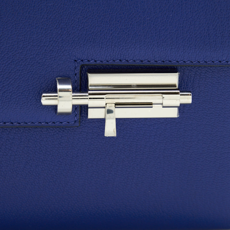 Hermes Mini Verrou Bag Chevre Mysore 7T Bleu Electric SHW Stamp C