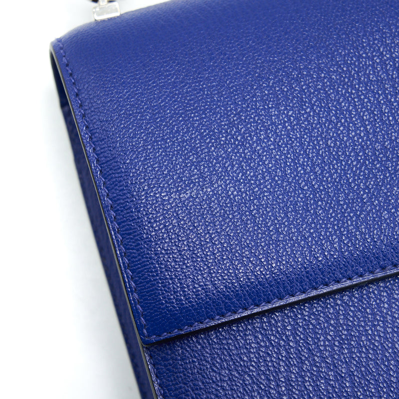 Hermes Mini Verrou Bag Chevre Mysore 7T Bleu Electric SHW Stamp C