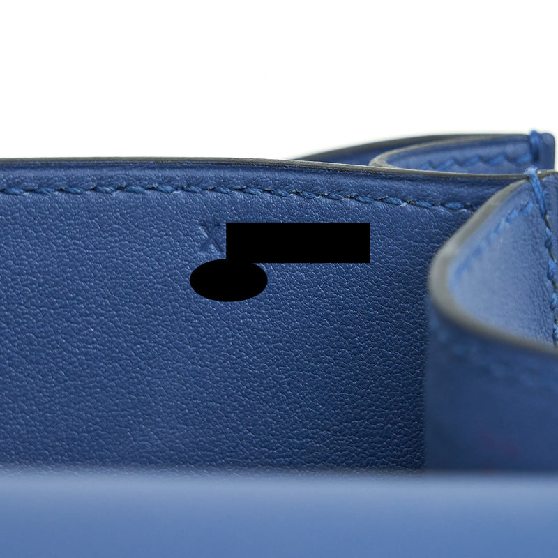 Hermes Constance 24 Swift R2 Blue Agate SHW Stamp X